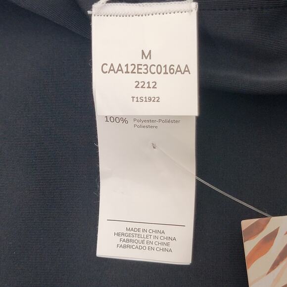 NWT Cupshe X Stassie Halter Swimsuit Black One Piece Front Cross Medium Backless - Picture 10 of 10